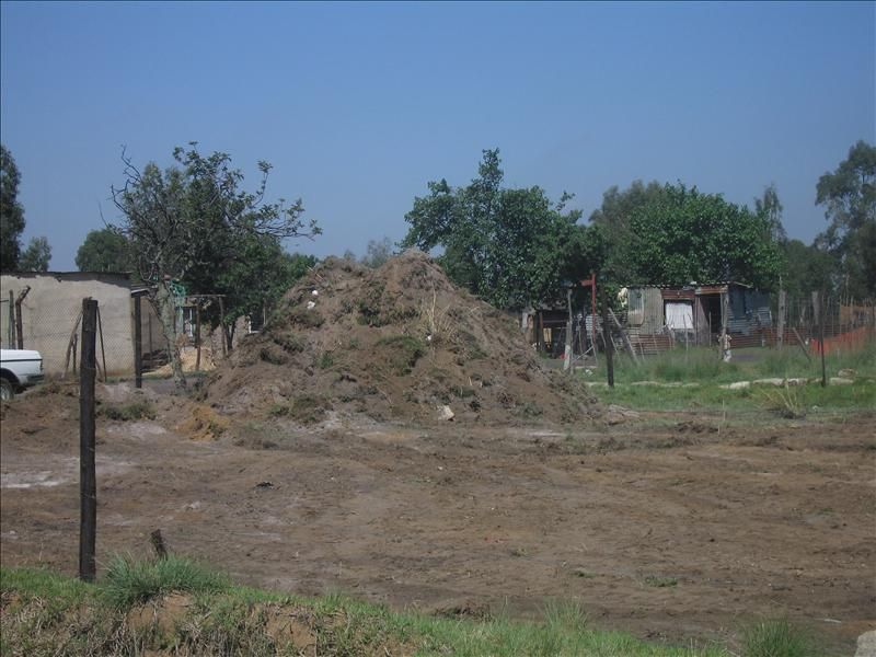 Ground piled from the site clearing for the daycare centre 2011